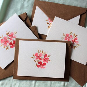 Bloemen aquarel kaart, bloemen Valentijnskaart, handgemaakte aquarel kaart, bloemen liefdeskaart, romantische kaart voor haar