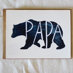 Cartão de dia dos pais, cartão de papai urso, cartão de aniversário do pai, cartão para ele, cartão para o pai