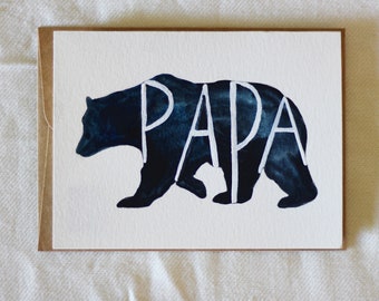 Father's Day Card, Papa Bear Card, Dad's Birthday Card, Card for Him, Card for Dad