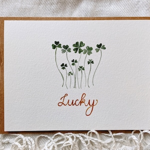 Tarjeta del Día de San Patricio, Tarjeta de Trébol de Cuatro Hojas, Tarjeta de Marzo, Tarjeta del Día de Patty, Tarjeta de la Suerte, Tarjeta Shamrock