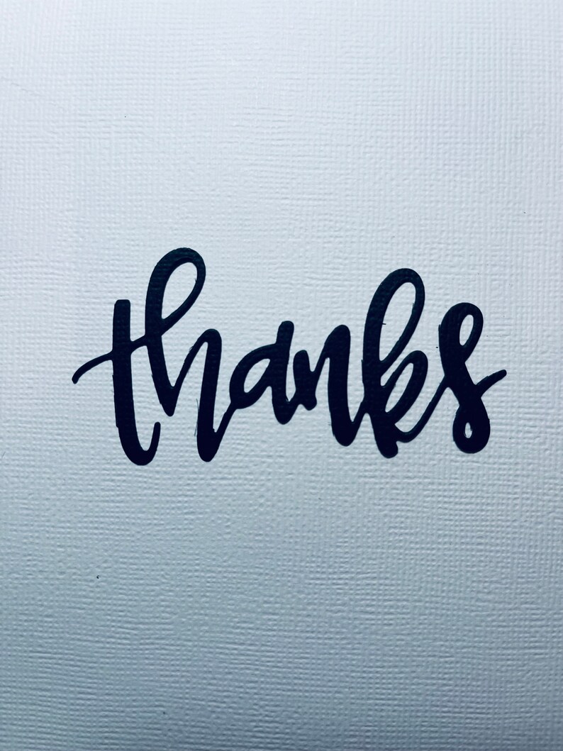 Thanks Die Cut Words//collage Die Cuts//journal Die Cuts//handmade Die