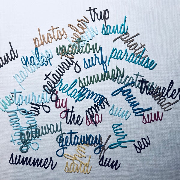 Die Cut Words Etsy