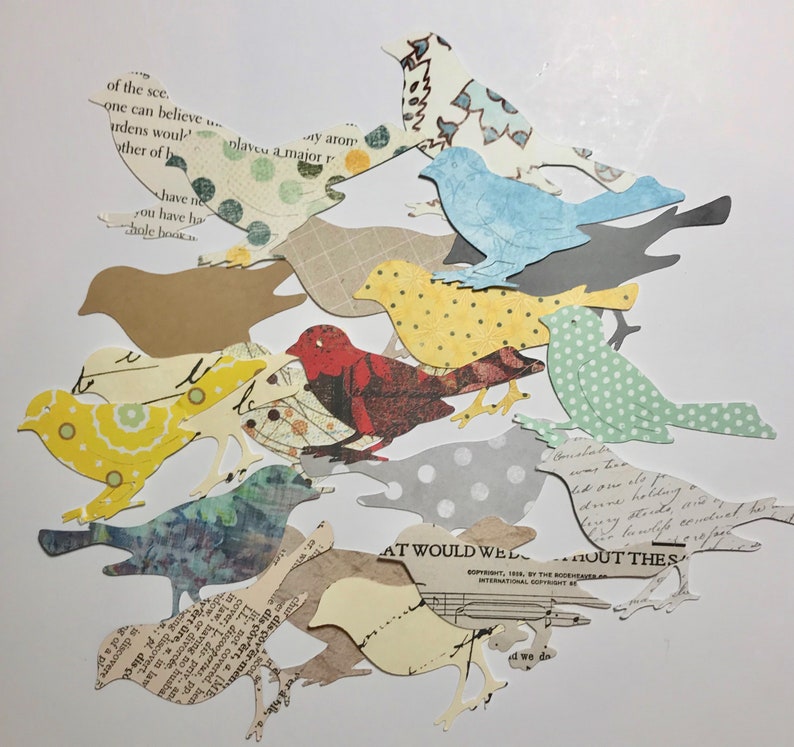 Bird Die Cuts//collage Birds//art Journal Birds//handmade Die Etsy