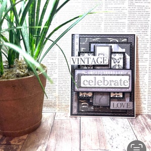 Vintage Cards//Celebrate Card//Memories Card//Smile Card//Happy Card//Handmade Cards - You Choose