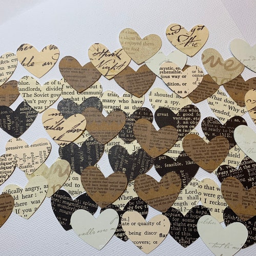 Vintage Heart Die Cuts//collage Die Cuts//handmade Die Cuts Etsy