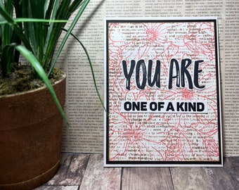 You Are One Of A Kind Card//Any Occasion Card//Handmade Card