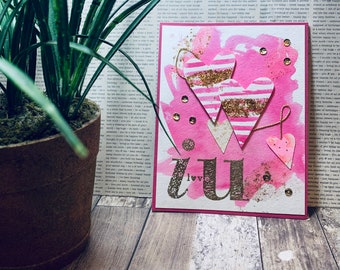 Any Occasion Card//Art Card//Valentines Day Card//Handmade Card