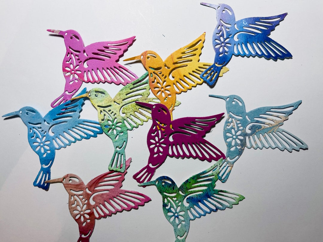 Hummingbird Die Cuts//junk Journal Die Cuts//collage Die Cuts//handmade