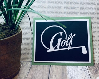 Golf Card//Any Occasion Card//Handmade Card
