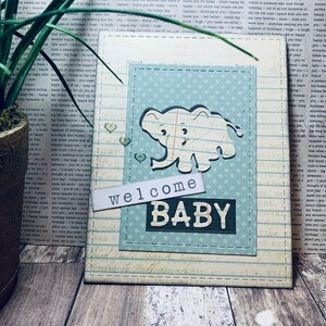 Carte de naissance//Carte de bienvenue de bébé//Carte faite main