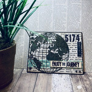 Enjoy The Journey Card//World Card//Guy Card//Birthday Card//Handmade Card