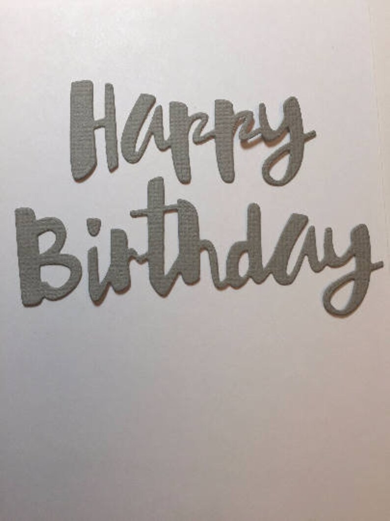 Happy Birthday Die Cut Words//collage Die Cuts//journal Die Etsy