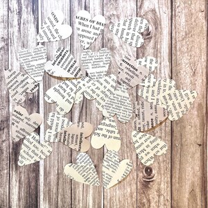 Découpes coeur vintage//Découpes pour collage//Découpes à la main - Lot de 20