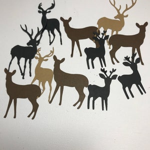 Découpes de renne//Découpes de collage//Journal d'art Renne//Découpes à la main - Lot de 20