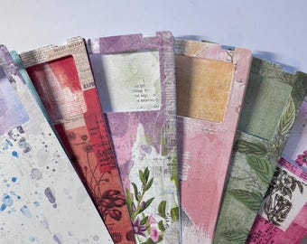 Handmade Film Slide Frames Set of 6 | Junk Journal Photo Frames | Vintage Ephemera for Photos & Cards