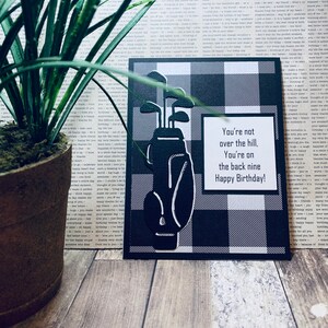 Carte d'anniversaire//Carte de golf//Carte faite main