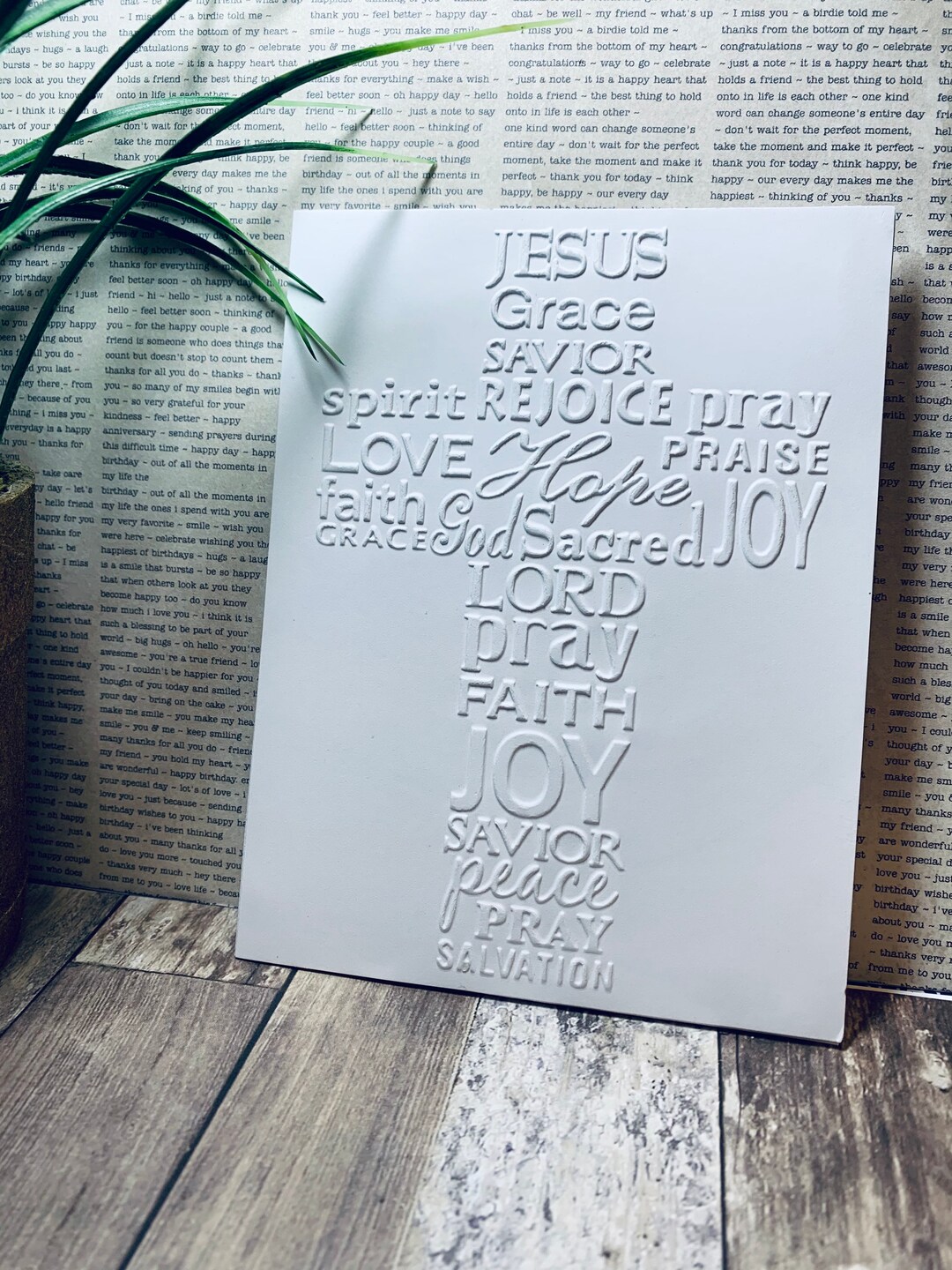 Cross Card//embossed Card//handmade Card - Etsy