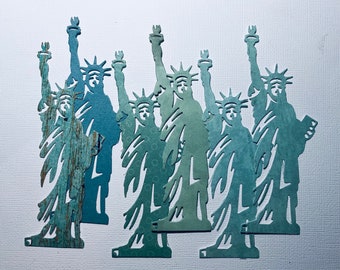 Statue of Liberty Die Cuts//Junk Journal Die Cuts//Handmade Die Cuts - Pack of 6