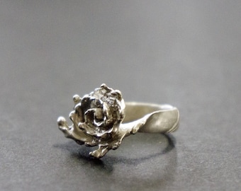 Splash Ring Flower Ring Silver Ring Women Designer Silver Jewellery Gift for Her Designer Ring Sterling Silver Ring Molten Ring