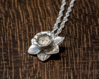 birth flower narcissus flower necklace