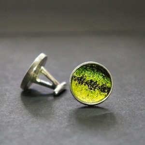 Sterling silver largemouth bass cuff links, fish cuff links, fisherman gift, father&#39;s day gift, fishing gift, groom gift, fish pattern