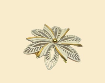 Broche Vintage Verseau Or Et Argent 1917 - Bijou Signe Du Zodiaque Occasion, Fermoir Clips