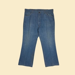 1980 年代の Levi's オレンジタブ 40x28 メンズジーンズ、Levi's for men「ウィズ スコーシュ モア ルーム」、ヴィンテージ メンズ デニム パンツ