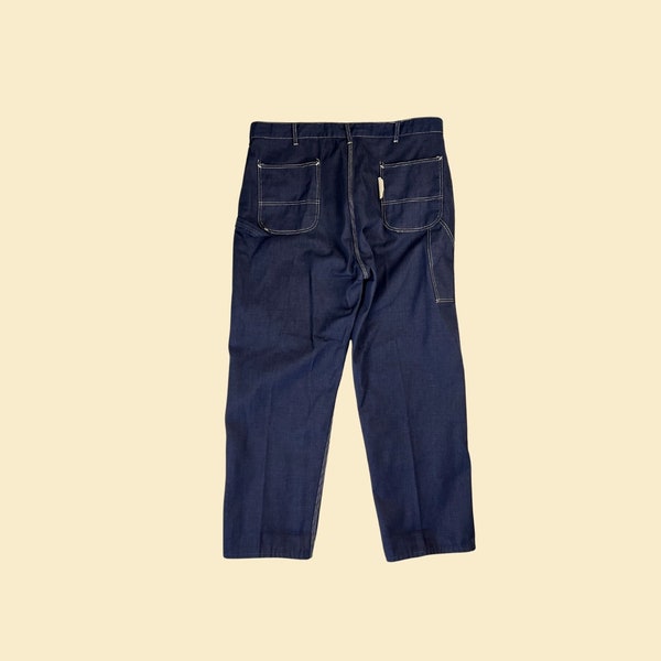 1970s men's Sears jeans, 42" waist Union Made medium-to-dark wash men's workwear denim pants