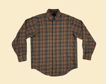 2000s M Orange/brown Cabela's Shirt, Vintage Y2K Men's Button Down  Flannel-style Long Sleeve Top - Etsy