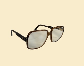 Monturas de gafas Kenco de la década de 1970, monturas de gran tamaño de concha de tortuga Lanvin by Kenco, fabricadas en Francia modelo 'Senator'