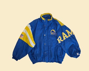 ウォームアップウェア 90s LOS ANGELES RAMS NFL nylonjacket 3XL ウォームアップウェア 90s LOS ANGELES RAMS NFL nylonjacket