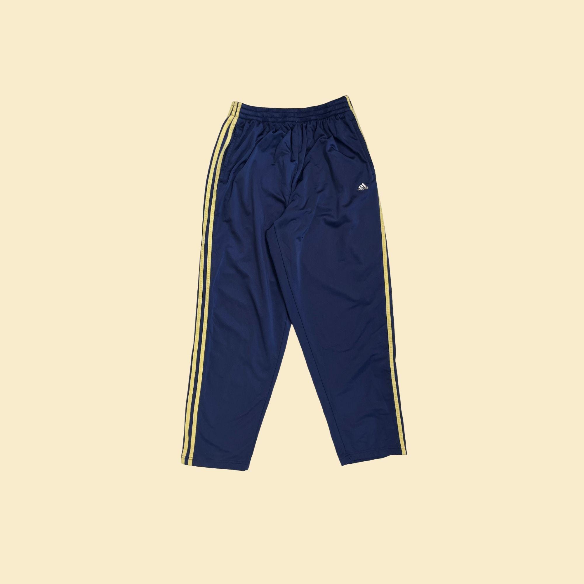 2000s Adidas XL Track Pants, Vintage Blue/cream Jogger Style