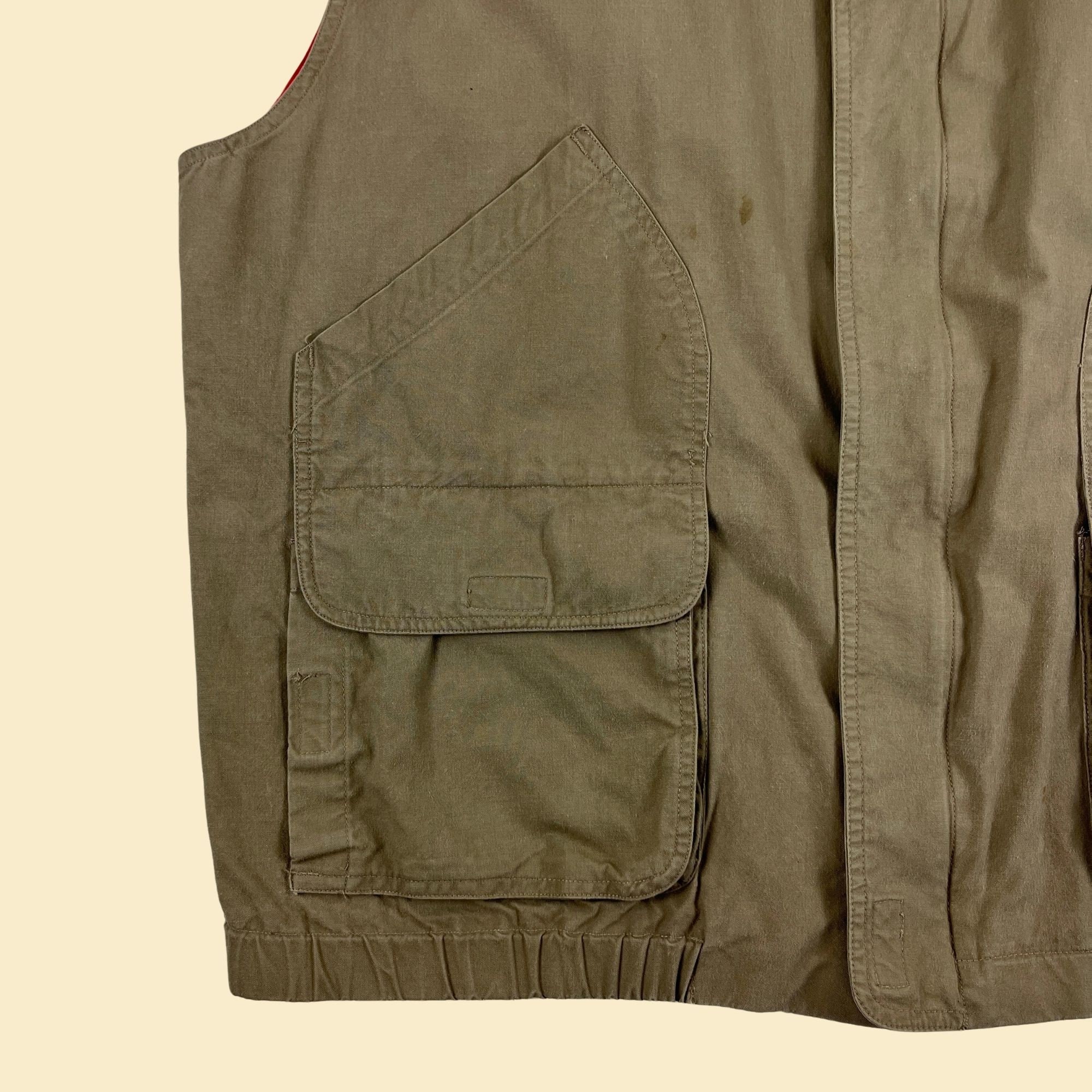 1990s XL Eddie Bauer Vest, Vintage 90s Cotton Outdoors Zip