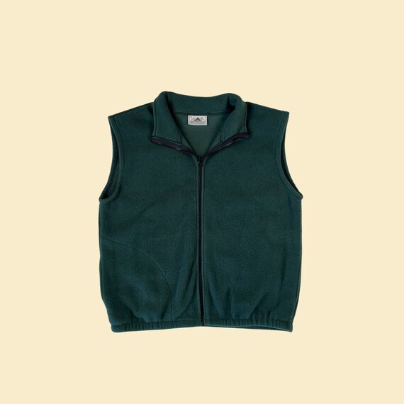 1990s XL green fleece vest by Black Mountain, vin… - image 1