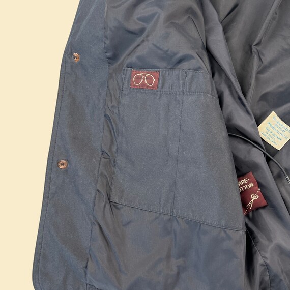 90s dark blue safari jacket, vintage size M 1990s… - image 9