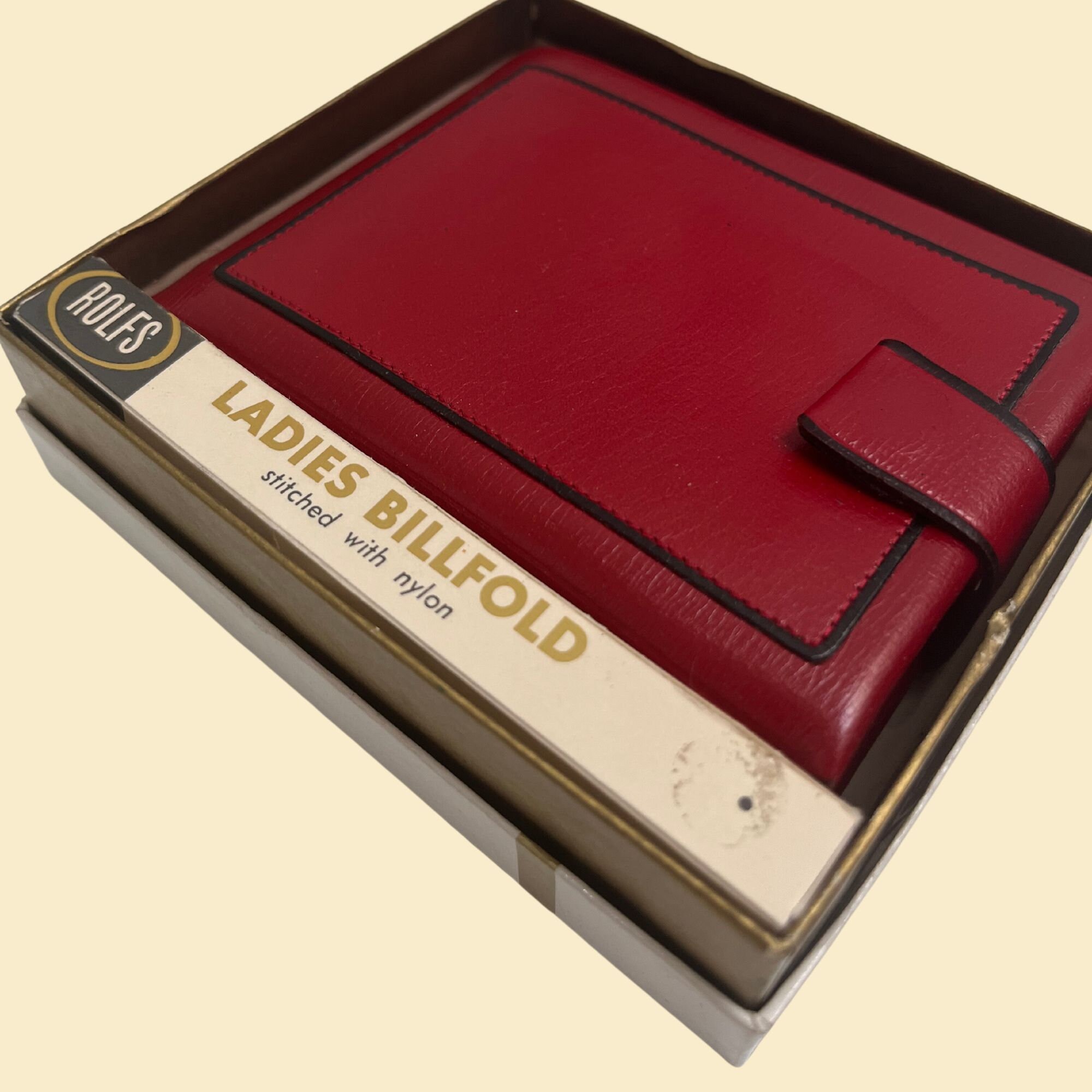 70s Red Leather Wallet by Rolfs Vintage Rolfs Ladies Billfold Etsy