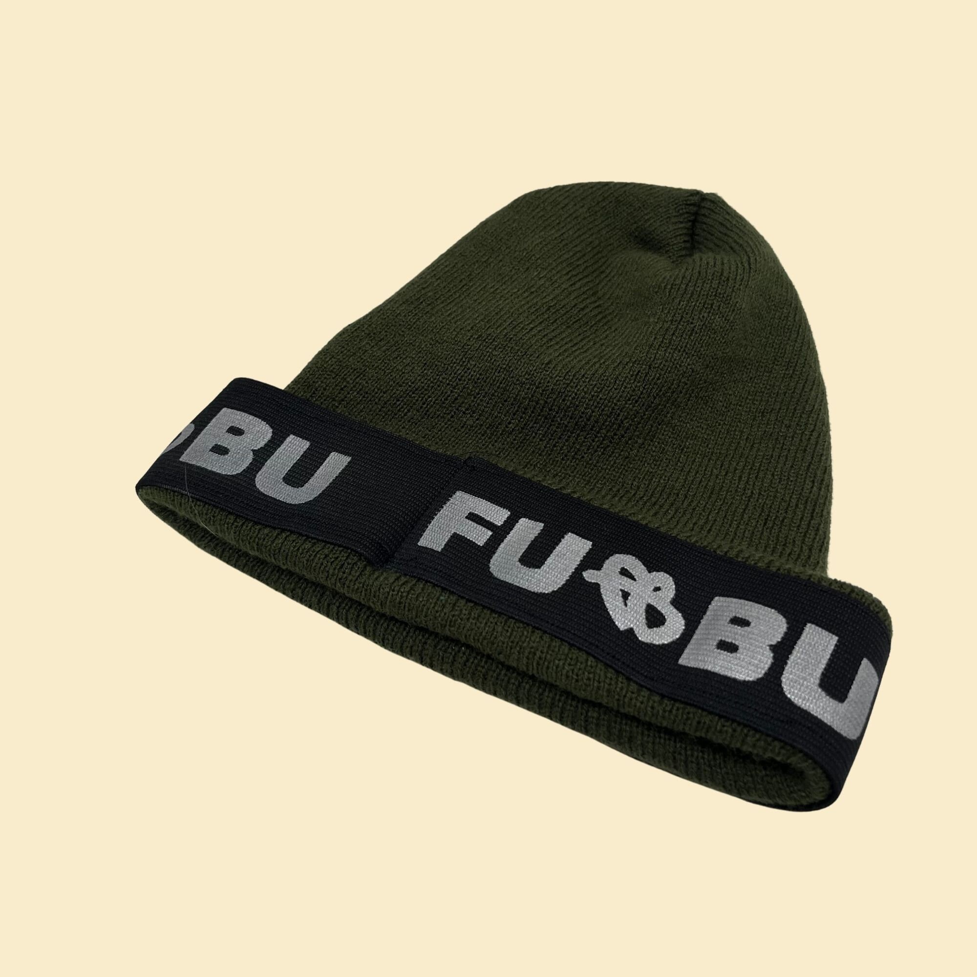 90s FUBU Beanie Vintage 1990s Knit FUBU Hat With Ribbed Texture