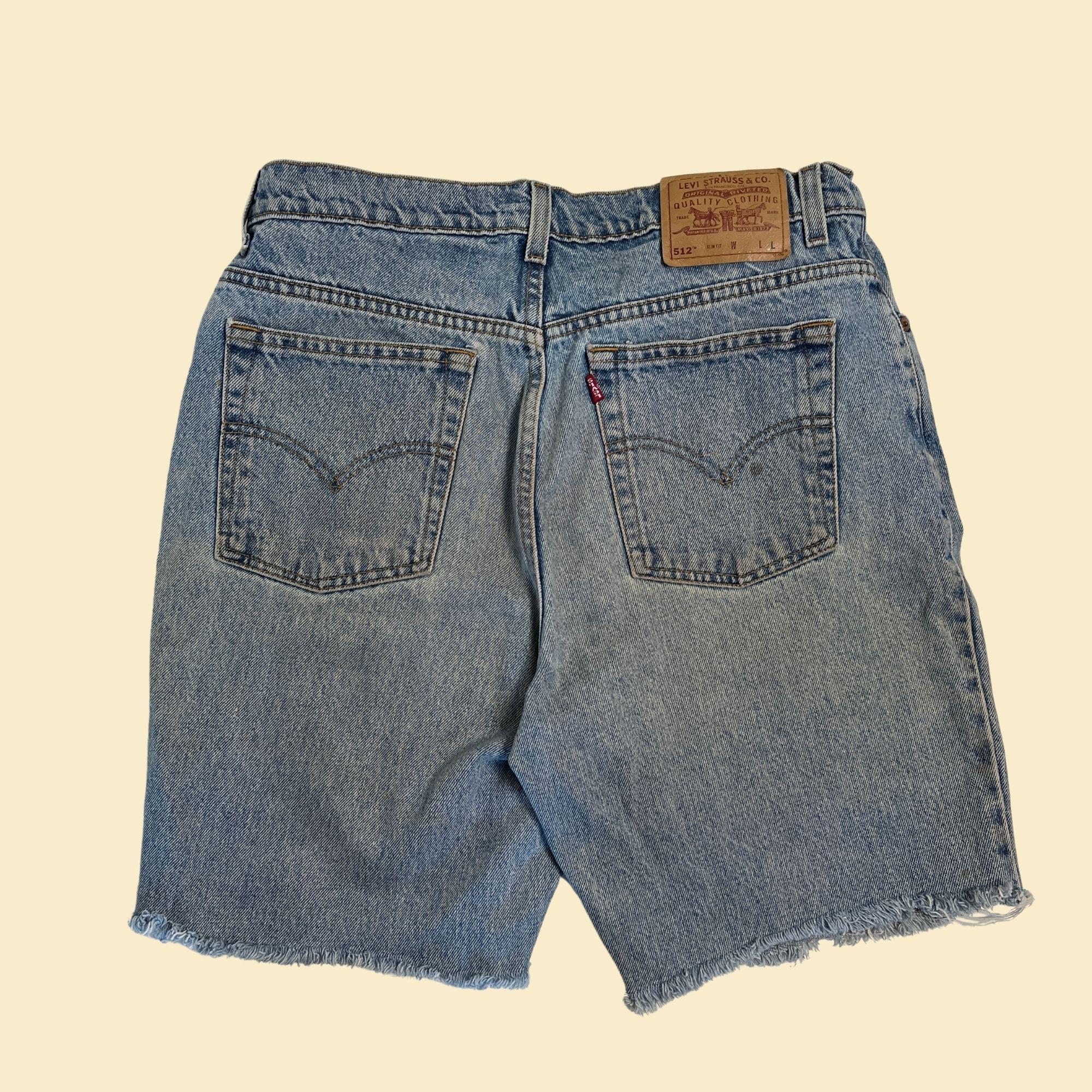 90s Levi's 512 Cut off Shorts, Size 14 Reg Women's Cotton Medium - Main Image