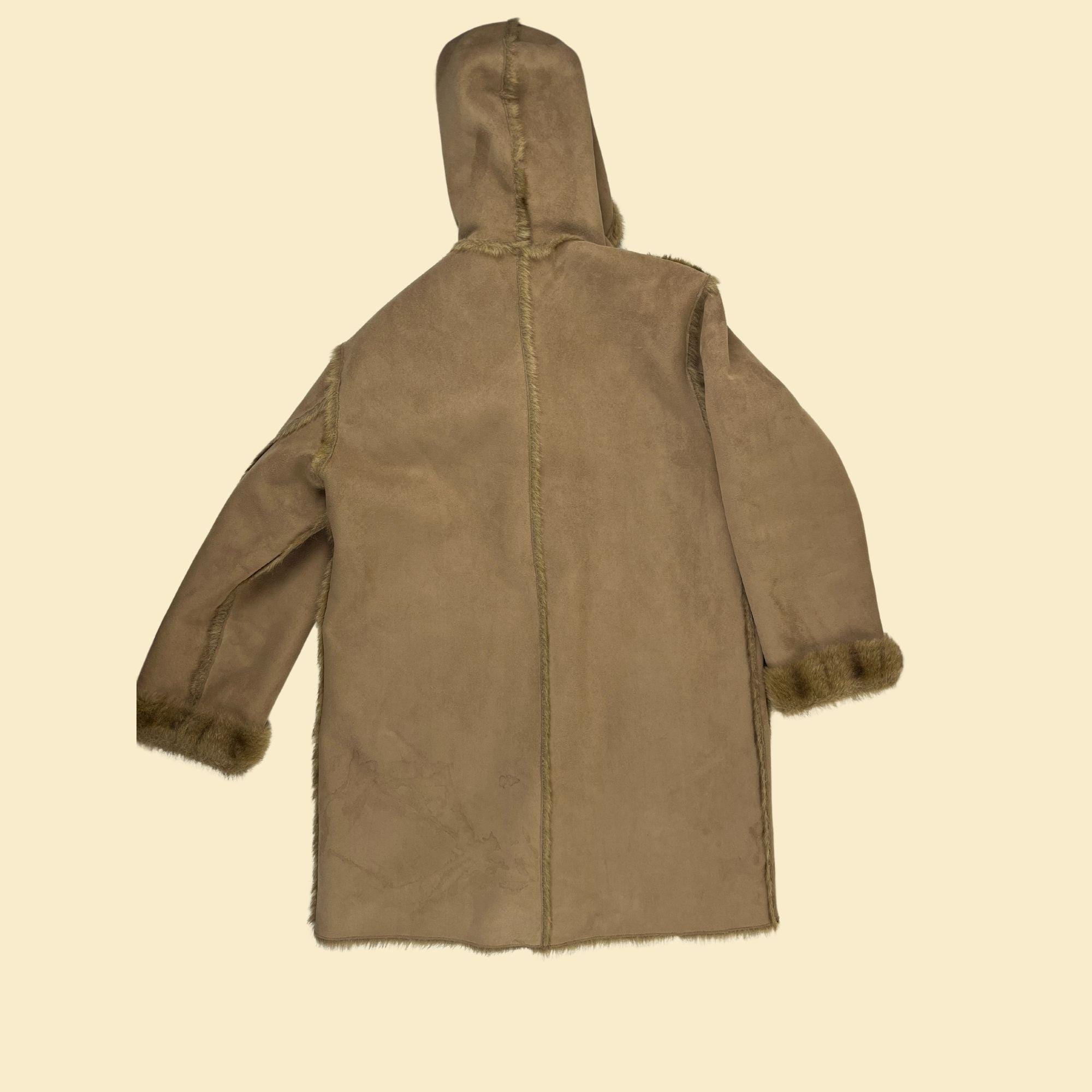 90s/y2k Reversible M Faux Fur/suede Coat by Jones New York