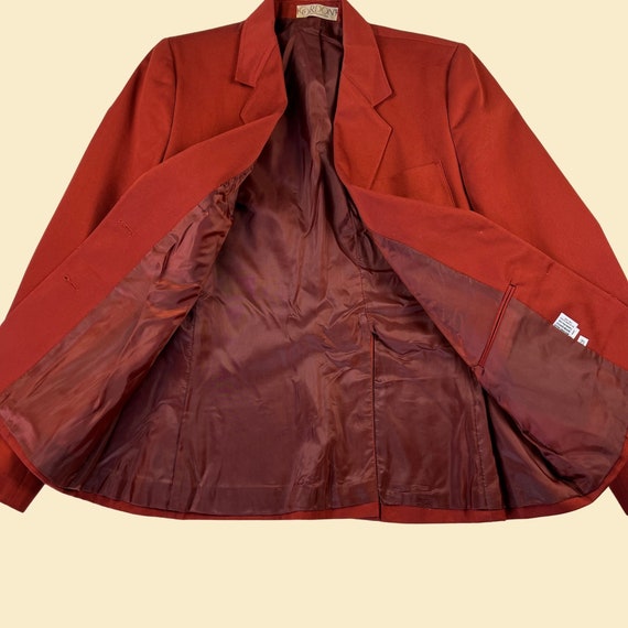 Vintage 1970s blazer, burnt orange women's jacket… - image 2