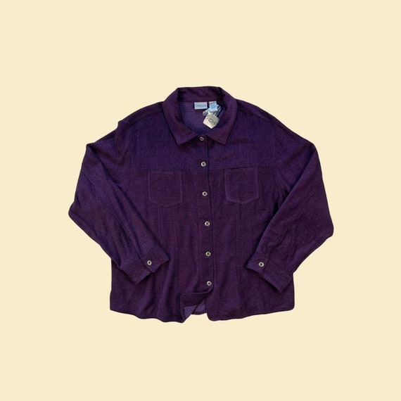 1990s Purple Silk Jacket by Chico