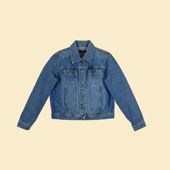 ジャケット・アウター y2k vintage denim jacket ID Wear Denim Jacket 90s Y2k Jean Leather Collar Vintage