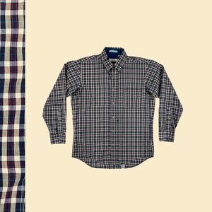 Joseph Abboud Modern Fit Ombre Check Sport Shirt, Purple Color 