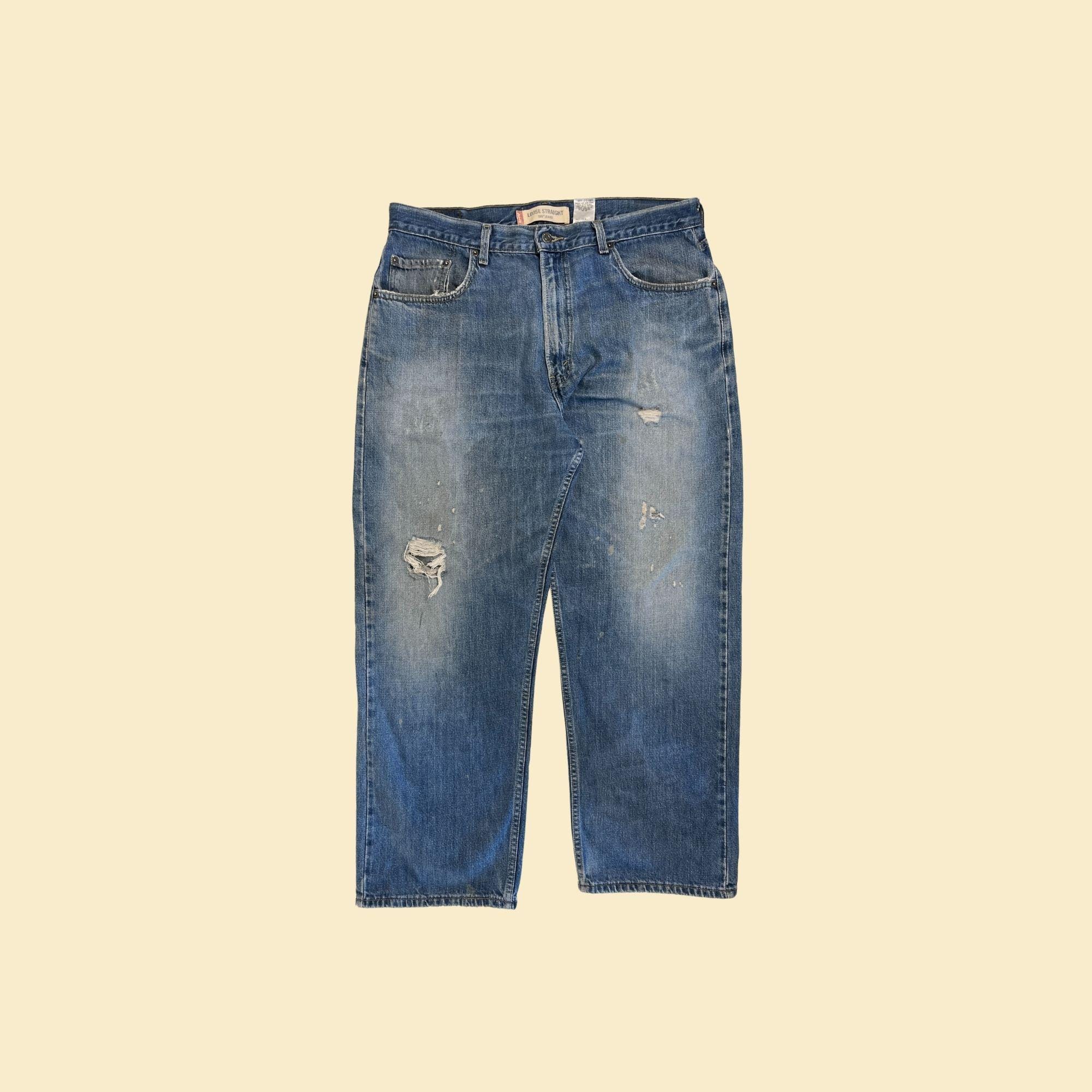 RIPPED WIDE STRAIGHT DENIM TSY 山田蓮 TSY RIPPED WIDE STRAIGHT