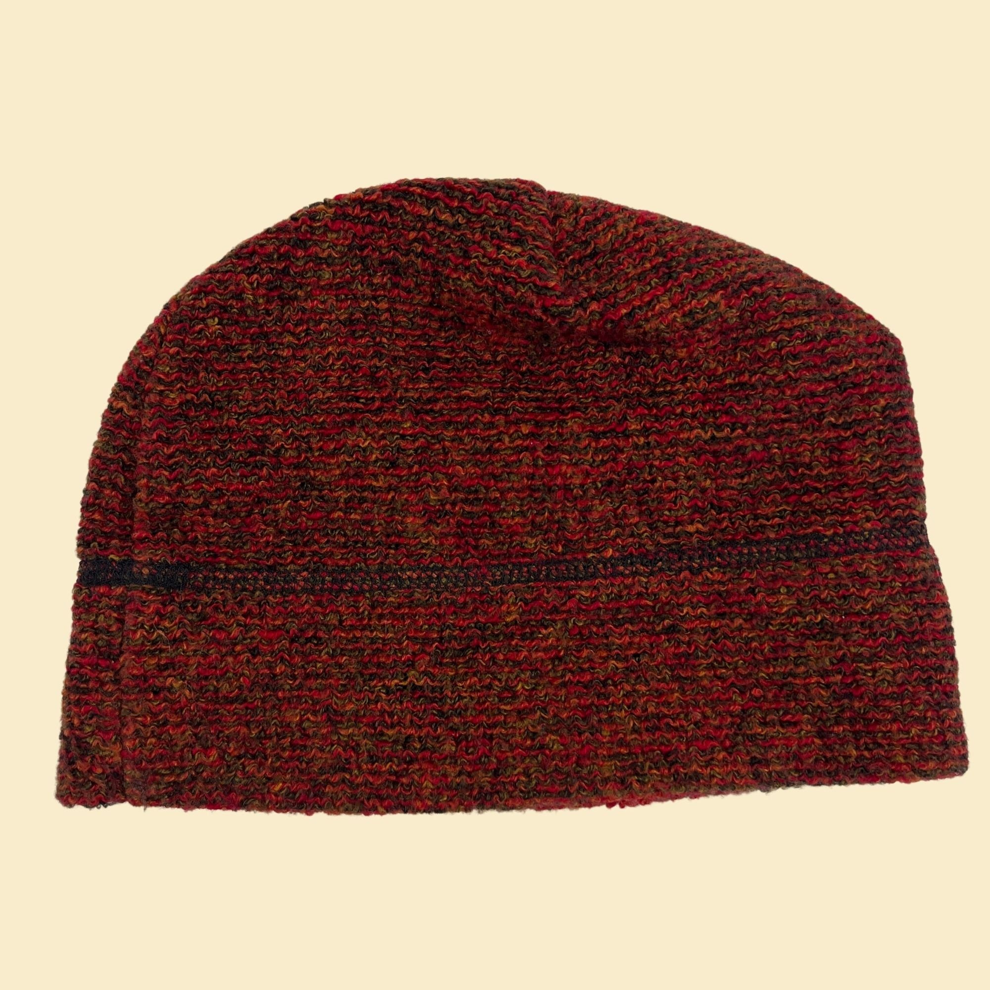 1990s Bula Beanie Hat, Vintage 90s Burgundy/black/orange Ski 1990s Bula Beanie Hat, Vintage 90s Burgundy/black/orange Ski