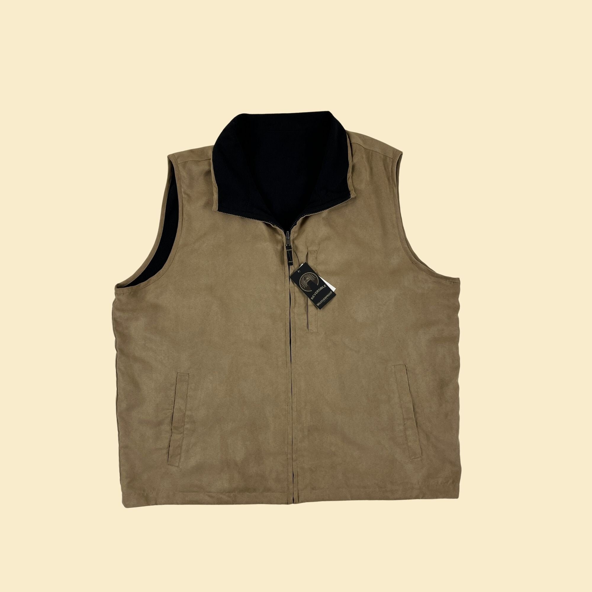 Y2K Reversible Vest by Weatherproof, Vintage 2000s XXL Black/brown Fleece Men's Jacket, New Old Stock - Etsy Y2K Reversible Vest by Weatherproof, Vintage 2000s XXL Black/brown Fleece Men's Jacket, New Old Stock - Etsy