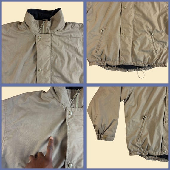 1990s fleece lined jacket, size L Basic Editions … - image 2