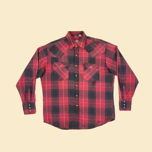 Scully Western Shirt Vintage 80s / 90s Unisex Red / Black - Etsy
