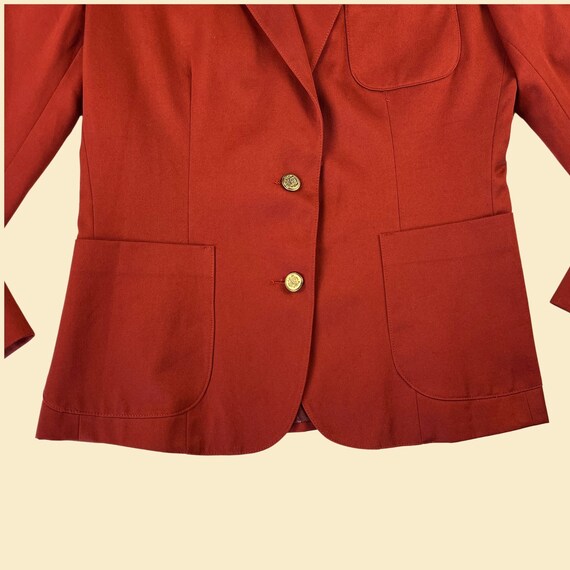 Vintage 1970s blazer, burnt orange women's jacket… - image 5
