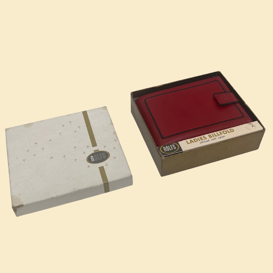 70s Red Leather Wallet by Rolfs Vintage Rolfs Ladies Billfold Etsy